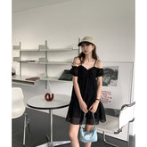 Women's Gentle And Sweet French Square Neck Dress