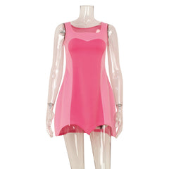 European And American-style Strapless Waist-cinching Fashion Dress