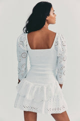 Women's Embroidered Long Sleeve Dress