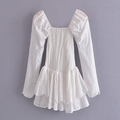 Women's Embroidered Long Sleeve Dress