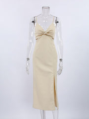 Women's Graceful And Fashionable V-neck Sling Vest Dress