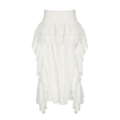 Party Style Pleated Ruffles Irregular Long Dress