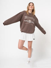 Autumn New Loose Round Neck Casual Long-sleeved Printed Sweater Trend
