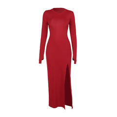Women's Autumn Backless Lace Up Dress