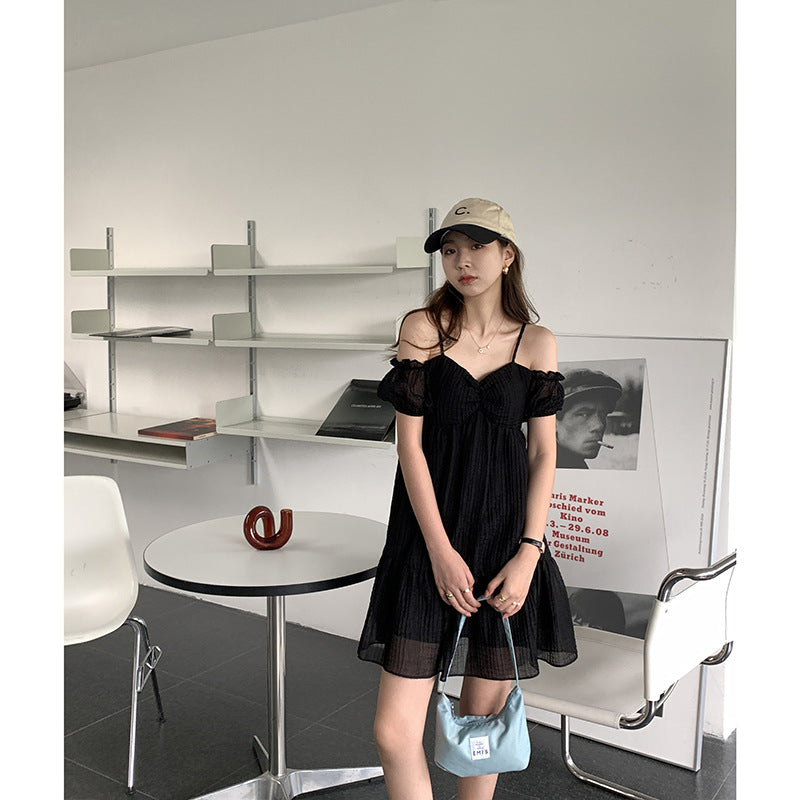 Women's Gentle And Sweet French Square Neck Dress