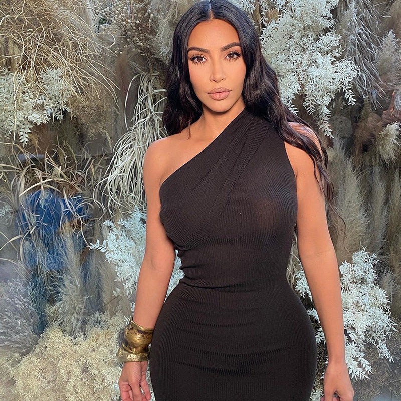 Slim Slim Sexy Hip Dress With Split Ends