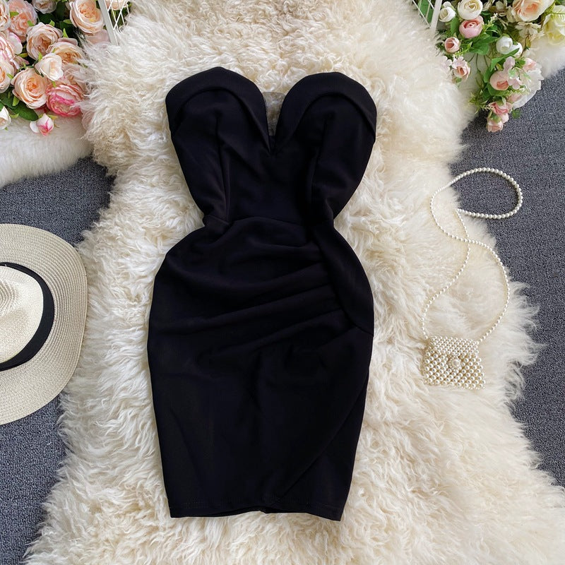 Backless Tight Bag Hip Short Dress Small And Thin
