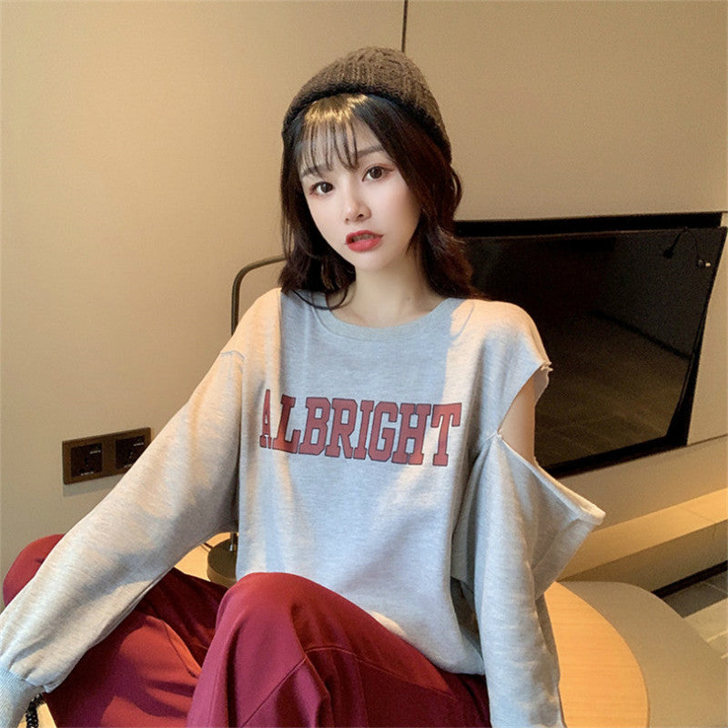 New Casual Letters Printed Sweater Women