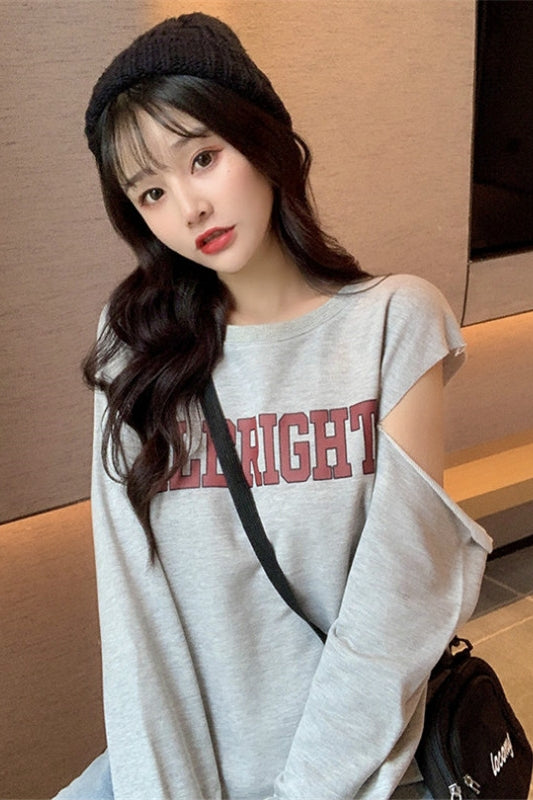 New Casual Letters Printed Sweater Women
