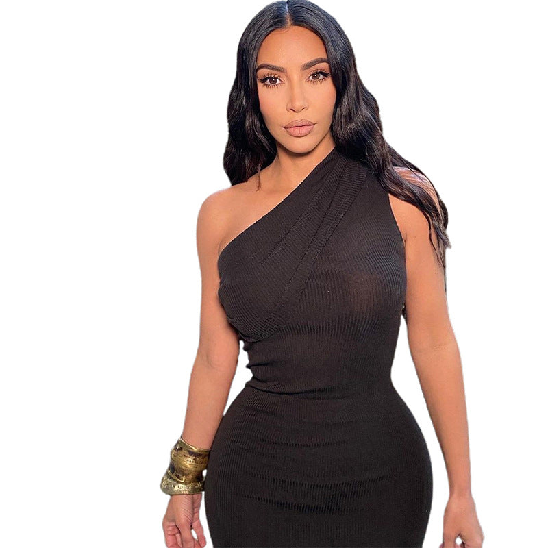 Slim Slim Sexy Hip Dress With Split Ends