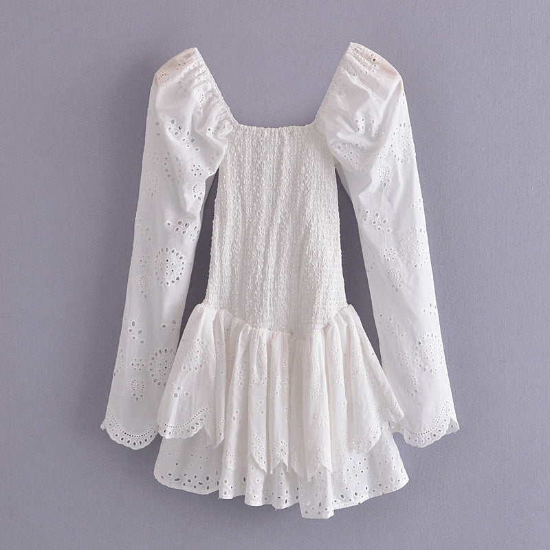 Women's Embroidered Long Sleeve Dress