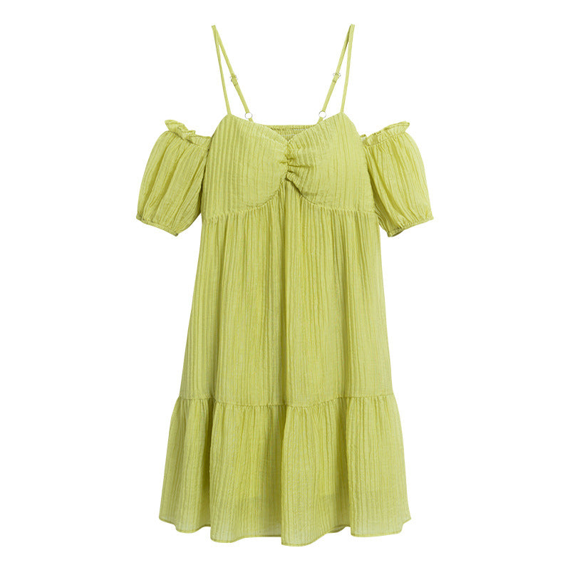Women's Gentle And Sweet French Square Neck Dress