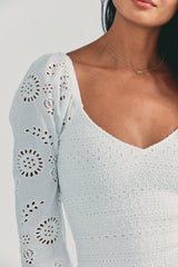 Women's Embroidered Long Sleeve Dress