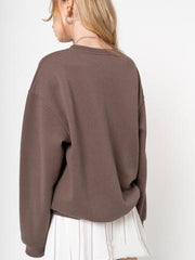 Autumn New Loose Round Neck Casual Long-sleeved Printed Sweater Trend