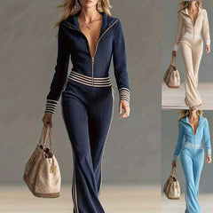 New Knitted One-piece Casual Sportswear Zip-up Sweater